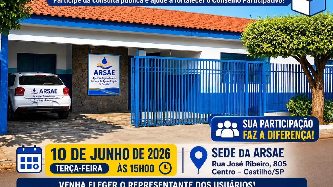 Arsae convoca usuários para escolha de representante em conselho participativo