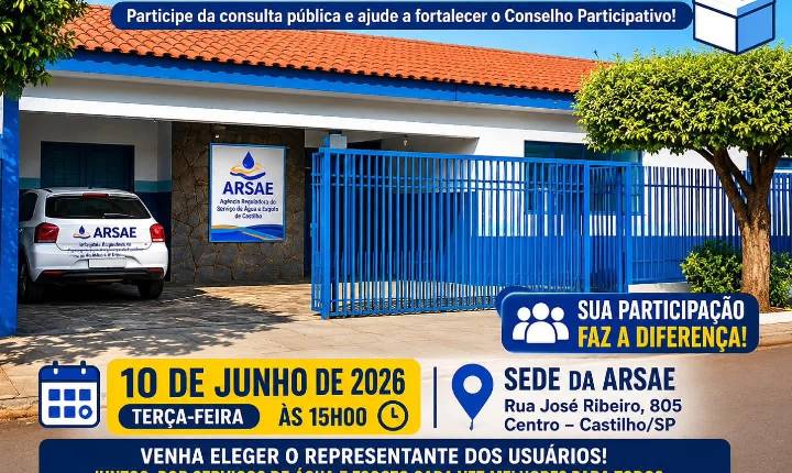 Arsae convoca usuários para escolha de representante em conselho participativo