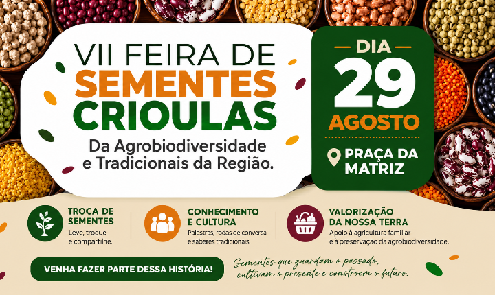 Castilho (SP) recebe 1ª edição itinerante da VII Feira de Sementes Crioulas