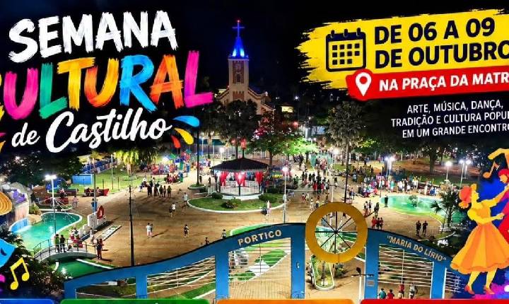 Castilho (SP) respira cultura: 5ª Semana Cultural terá quatro noites de atrações na Praça da Matriz
