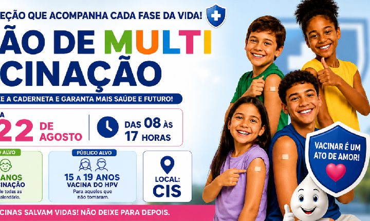 Castilho (SP) terá ação de multivacinação no dia 22 de agosto