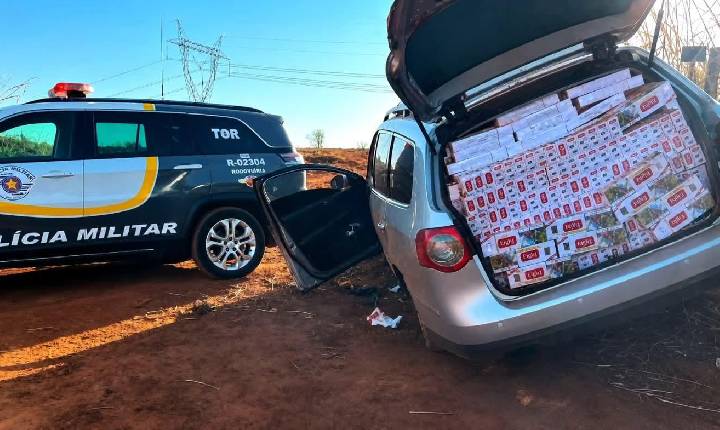 Contrabandista com cigarros, anabolizantes, medicamentos e cigarros eletrônicos é preso em Castilho