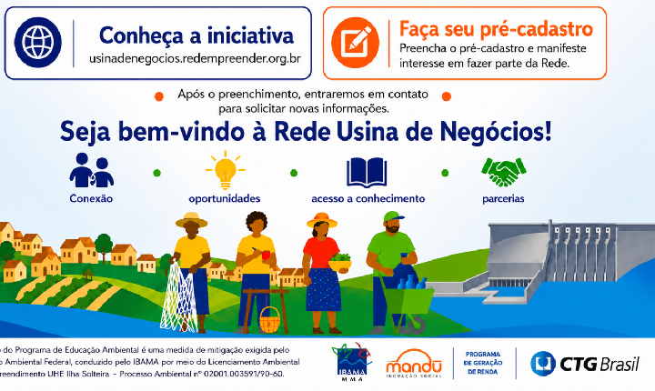 Convite para novos membros da Rede Usina de Negócios