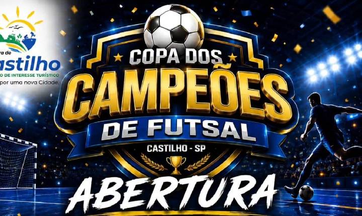 Copa dos Campeões em Castilho terá abertura segunda-feira (10) às 19h no Ginásio Jorge Franco 