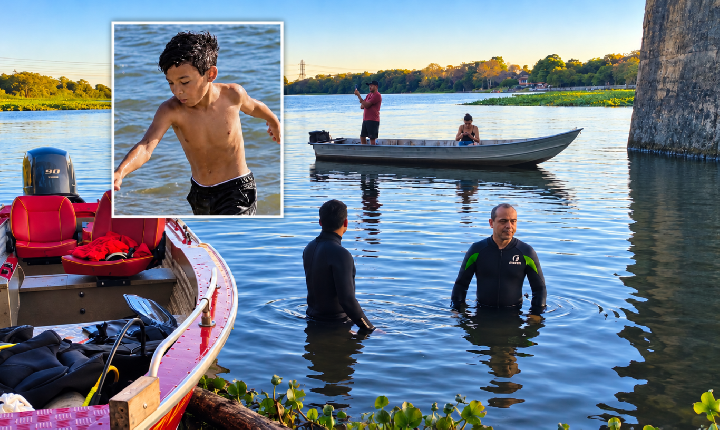 Criança de 11 anos morre afogada no Rio Paraná, divisa entre Castilho (SP) e Três Lagoas (MS)