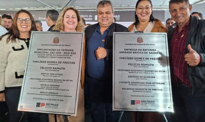 Dia histórico para Murutinga do Sul (SP): Município recebe placas de inauguração de importantes obras