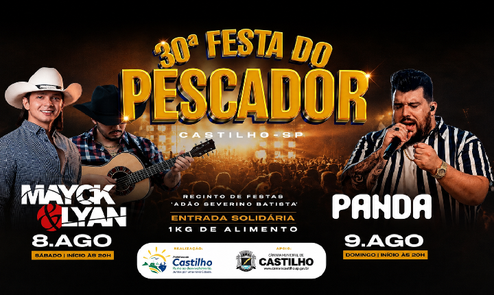 Mayck & Lyan e Panda são as grandes atrações da 30ª Festa do Pescador
