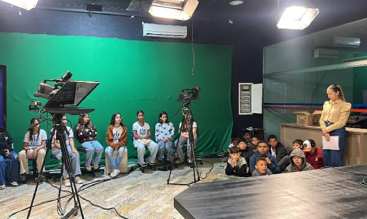 Projeto de comunicação leva alunos da Escola Armel Miranda à TV