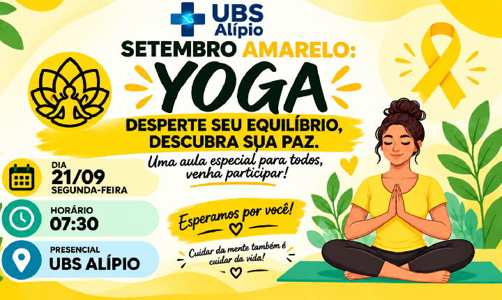 UBS Alípio promove aula especial de yoga em ação do Setembro Amarelo