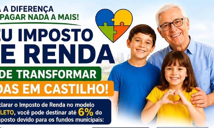 Veja como transformar seu Imposto de Renda em progresso para Castilho (SP)