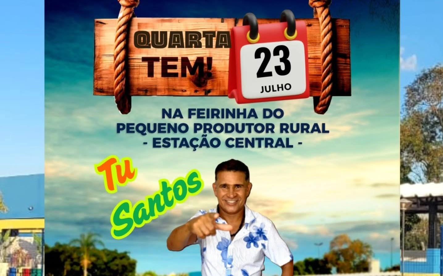 Forró do Tu Santos anima a Feirinha nesta quarta-feira (23) em Castilho