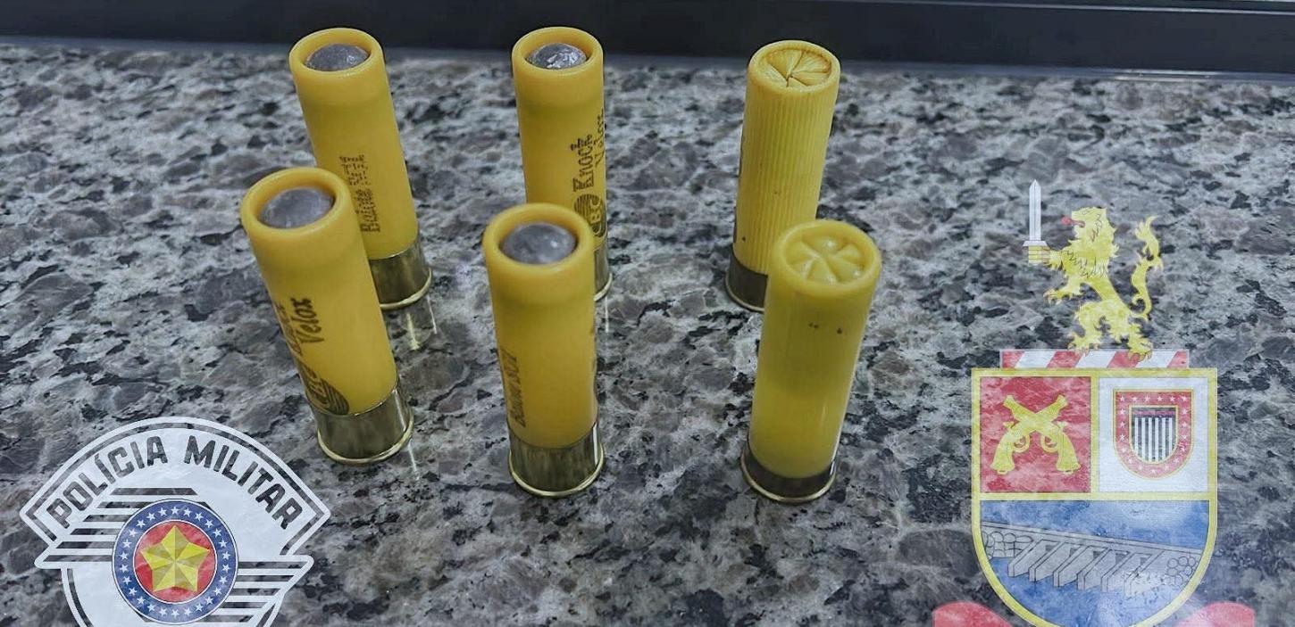 Polícia Militar apreende munições e prende homem por violência doméstica em Andradina (SP)