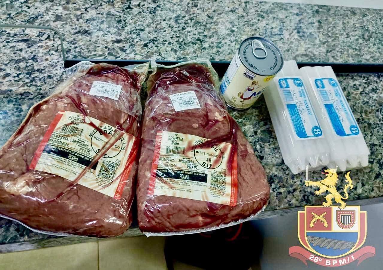 Churrasco cancelado: Homem é preso por furto de carne, e outros produtos em supermercado de Andradina (SP)
