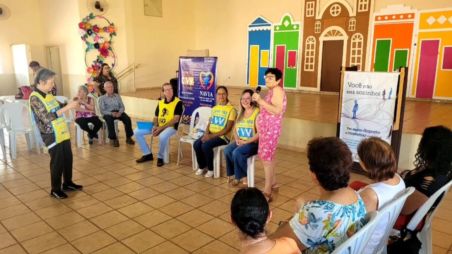 CVV realiza palestra com grupo da 3ª Idade em Castilho (SP) alusivo ao Setembro Amarelo