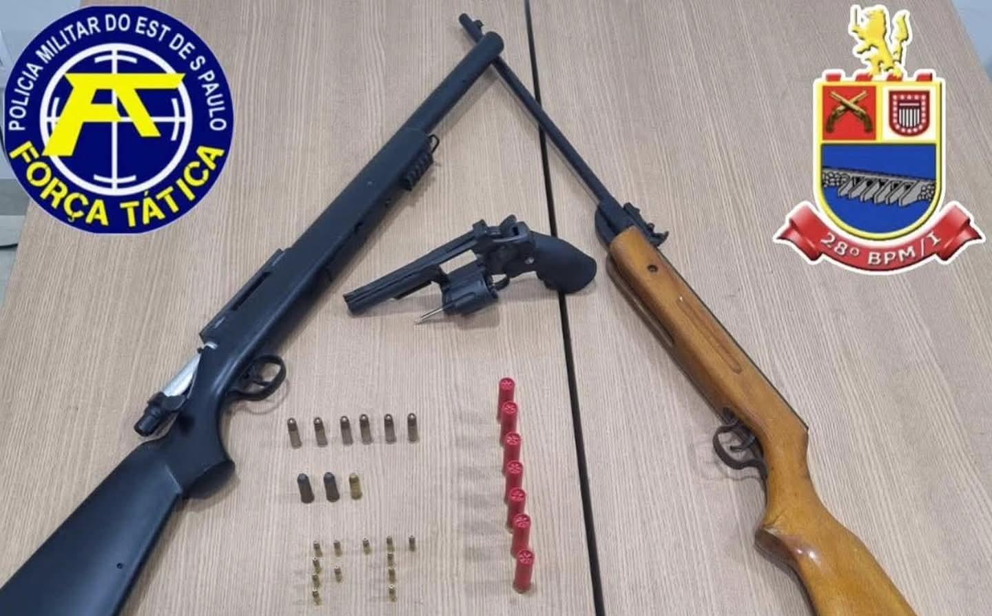 Adolescente é apreendido com arma de fogo e diversas munições em Andradina (SP)