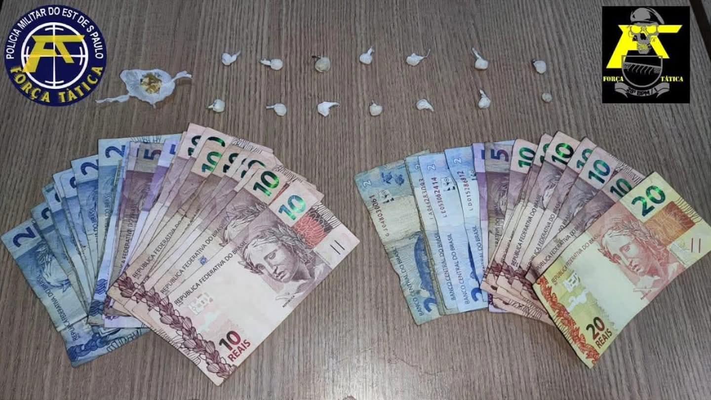 Homem é preso com paradinhas de crack e dinheiro em Andradina (SP)