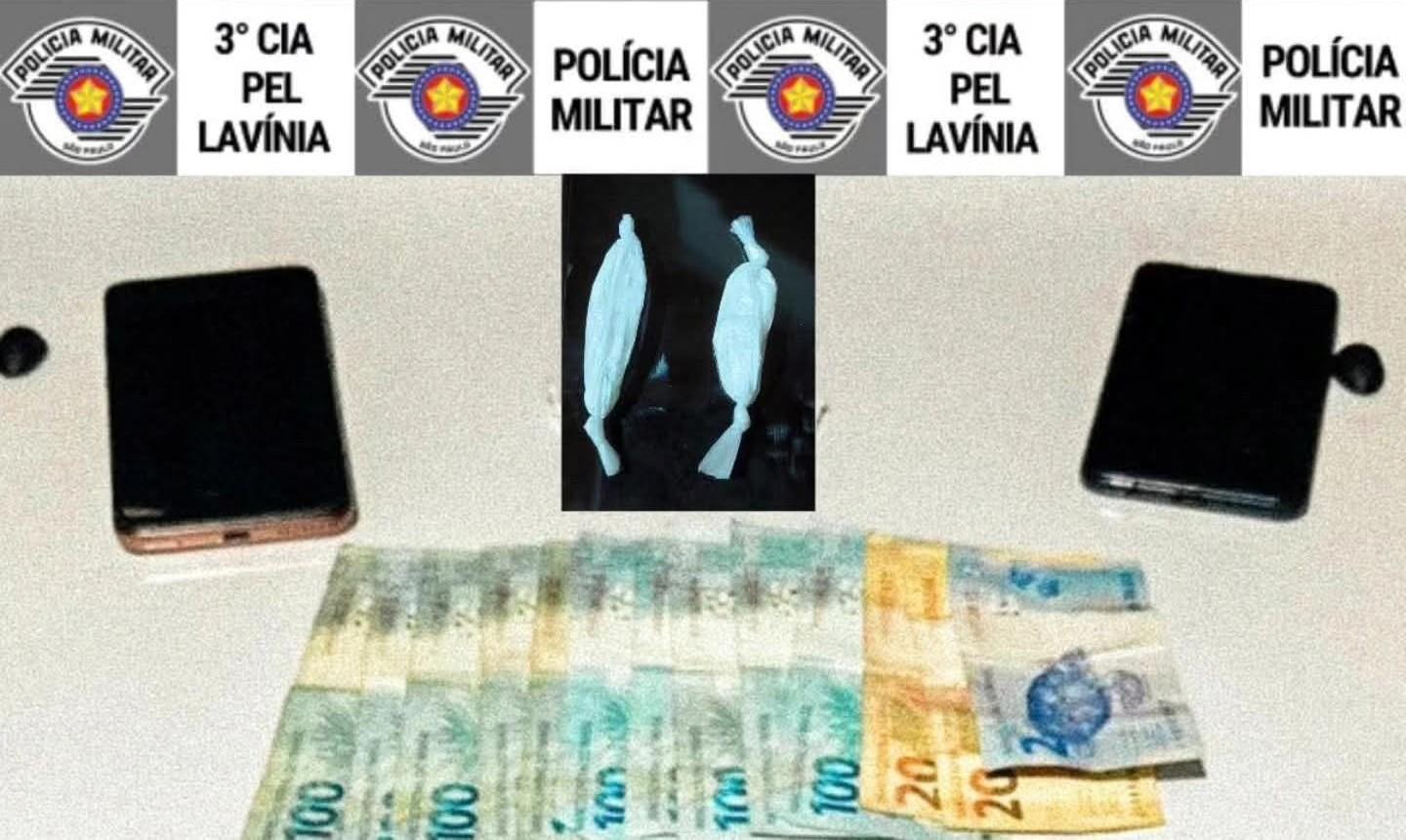 PM desmantela ponto de tráfico, e prende homem com drogas, dinheiro e celulares em Lavínia (SP)