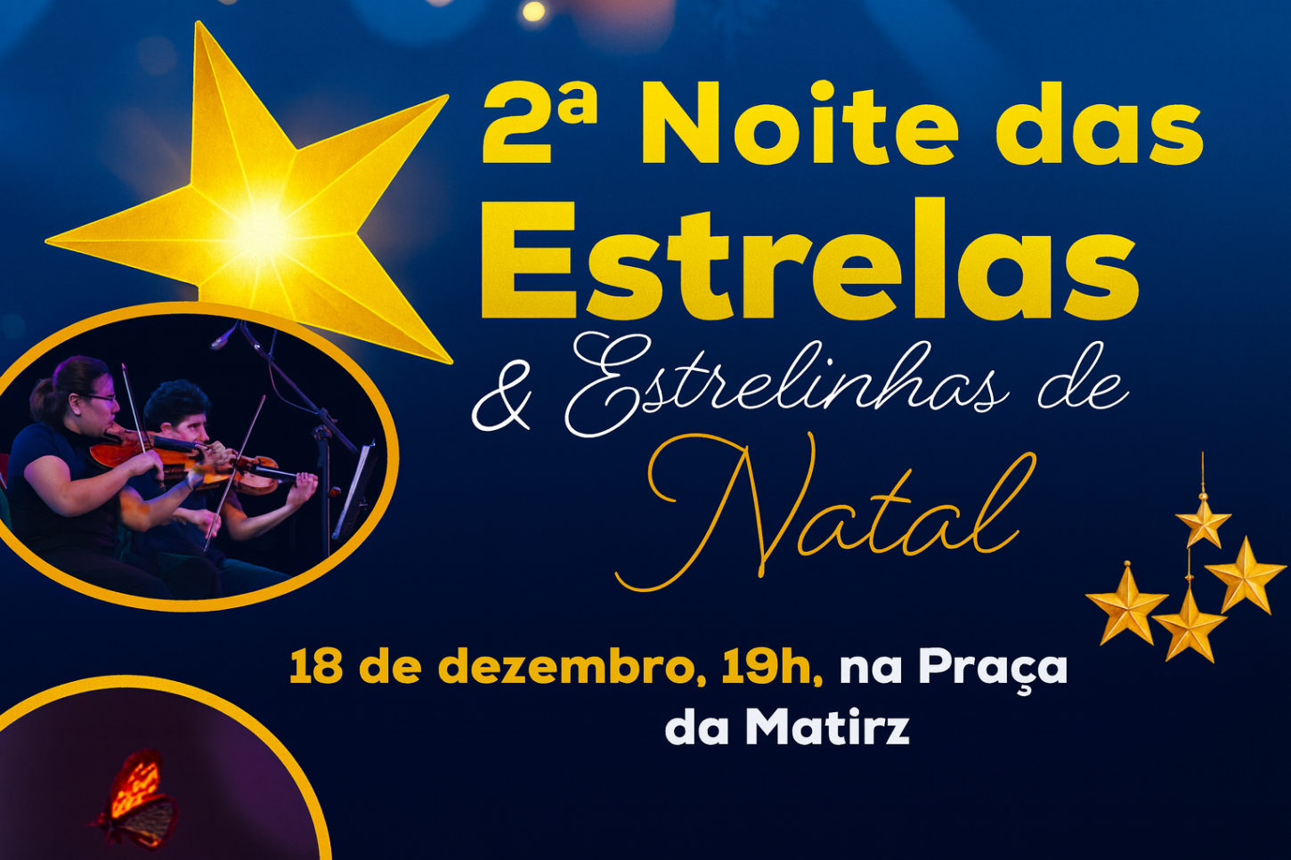 Estrelinhas de Natal vão iluminar a 2ª Noite das Estrelas em Castilho (SP)