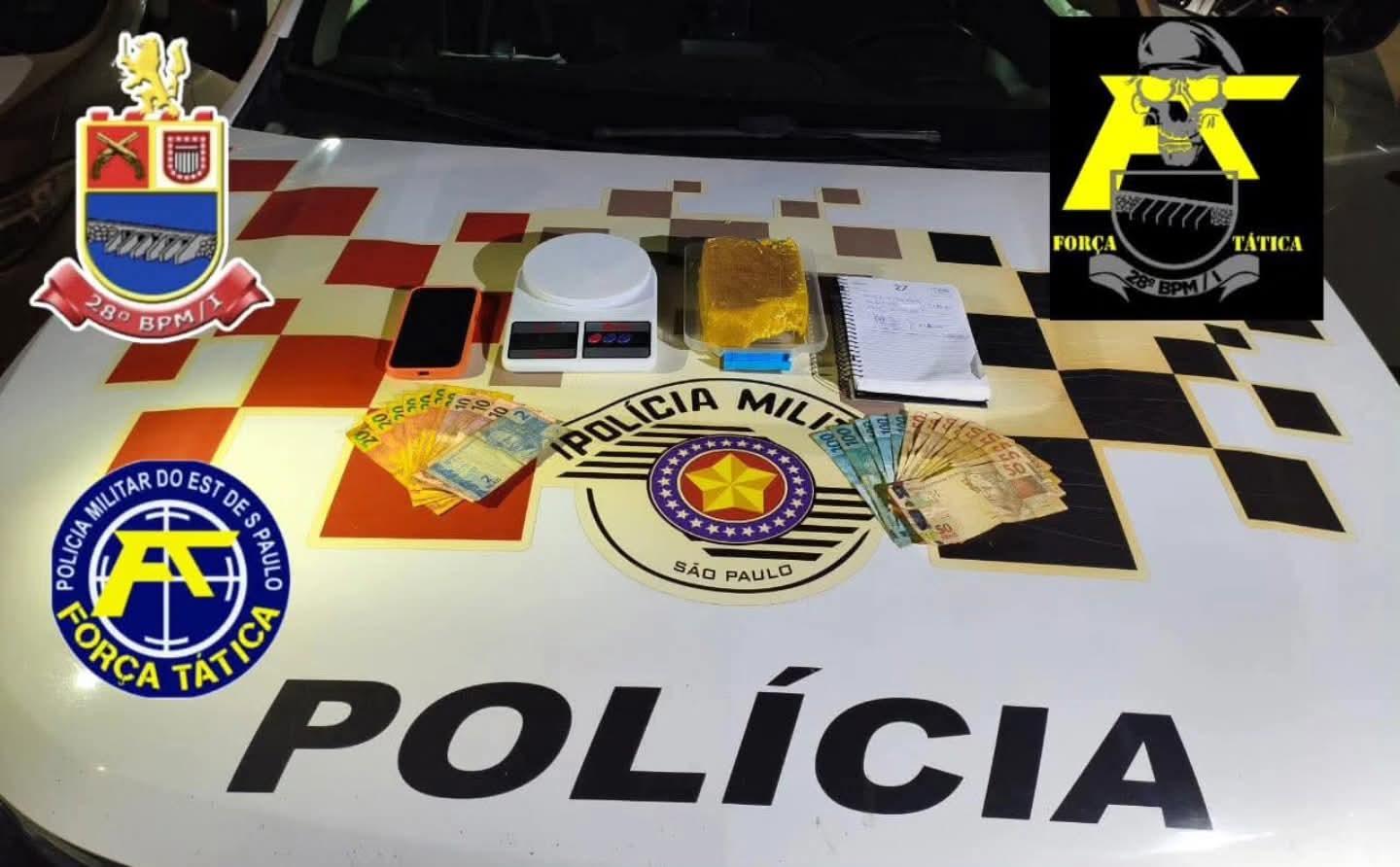 Força Tática prende homem por tráfico de drogas no bairro Alto dos Ipês em Andradina (SP)