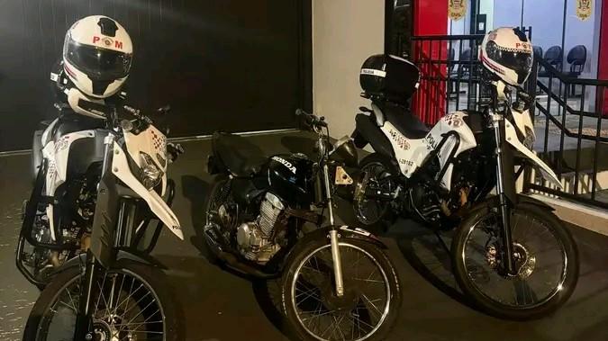 Rocam apreende moto adulterada e conduz homem à delegacia em Andradina (SP)