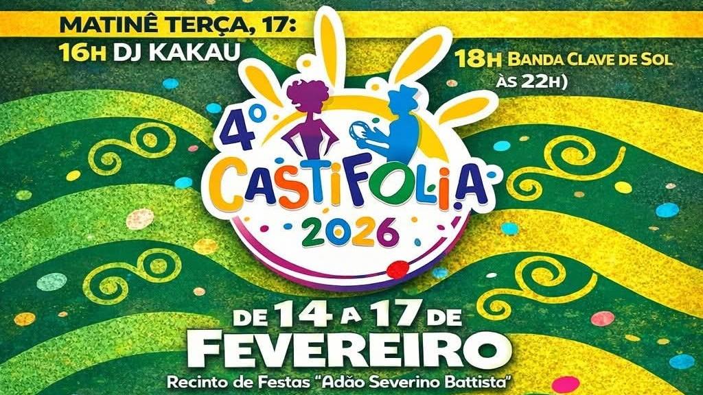 4º Castifolia 2026 divulga programação oficial e horários dos shows