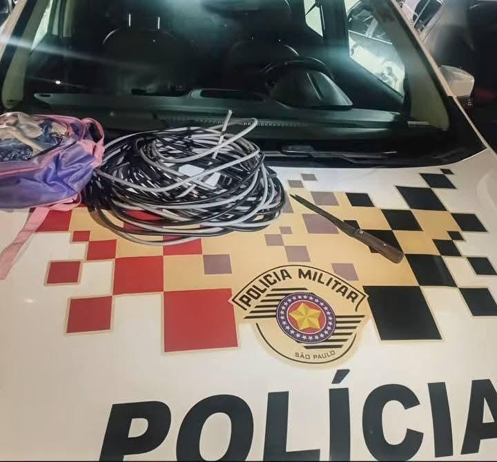 PM prende acusados de furto de fiações elétricas no bairro Laranjeiras em Castilho (SP)