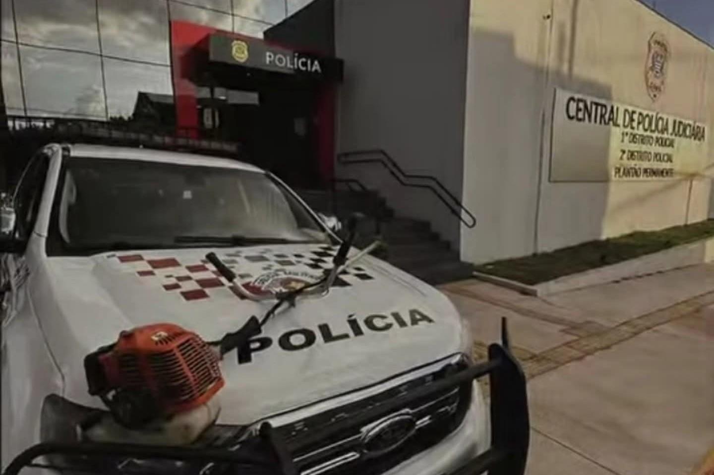 Homem é preso em flagrante por furto de roçadeira em Andradina (SP)