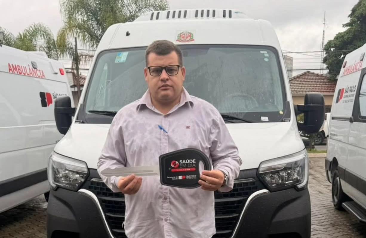 João Paulo Araújo comunica a conquista de ambulância 0 Km para reforçar atendimento na Saúde de Castilho (SP)