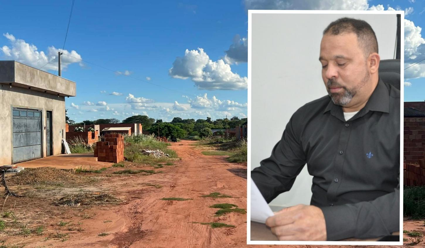 Odair cobra coleta de lixo doméstico e coleta seletiva no bairro Mariele Vive, em Castilho (SP)