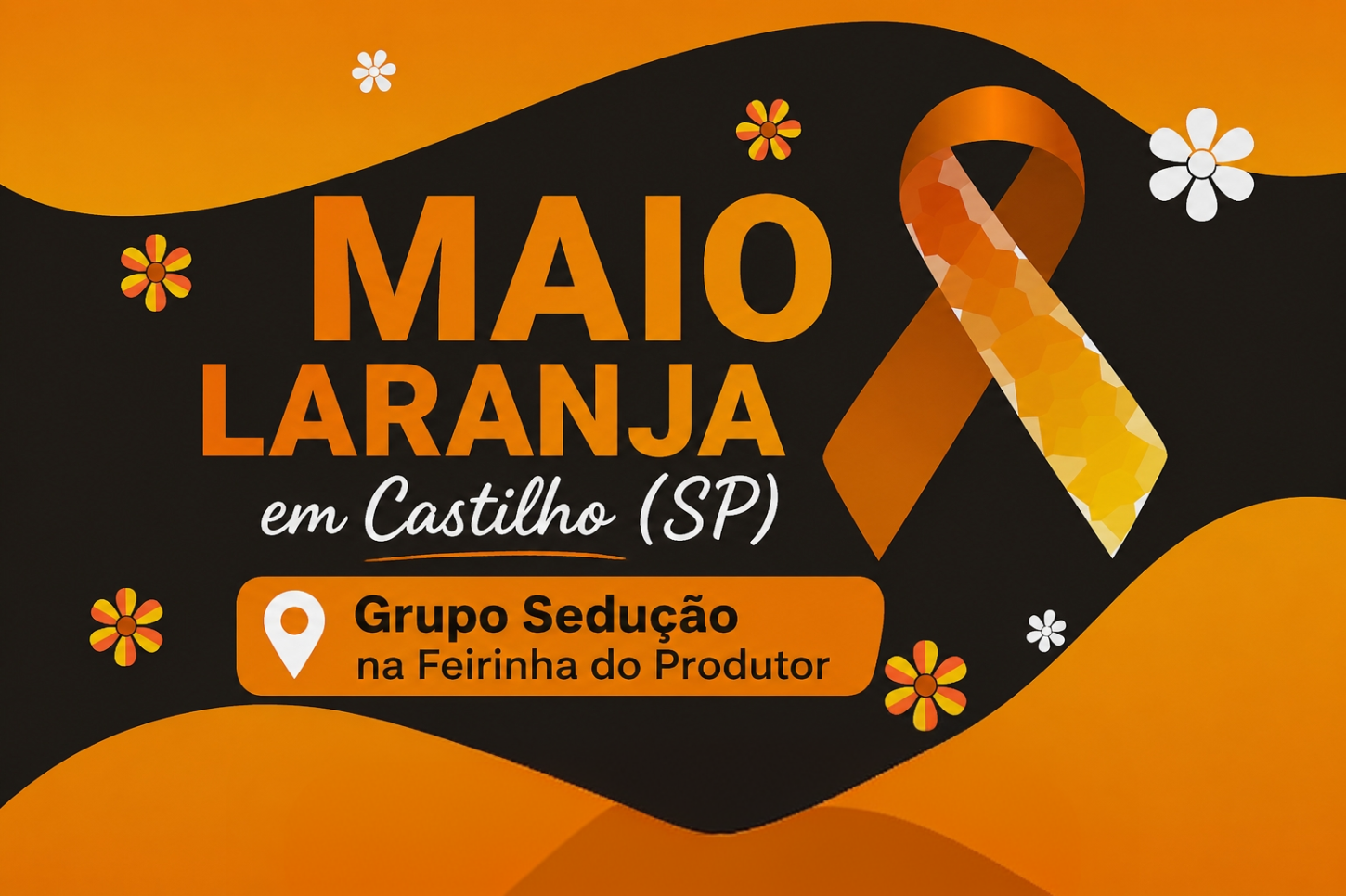 Cras Castilho (SP) realiza encerramento da campanha Maio Laranja nesta quarta-feira (27) na Feirinha do Produtor