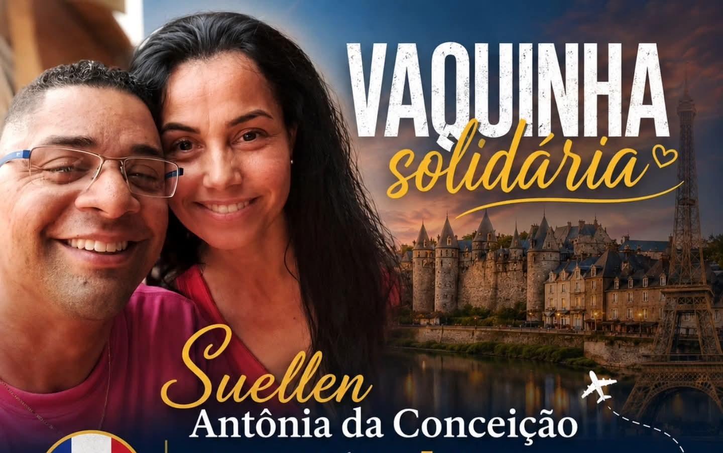 Suellen Antônia da Conceição precisa retornar ao Brasil para velar o corpo do esposo Thiago em Castilho (SP)