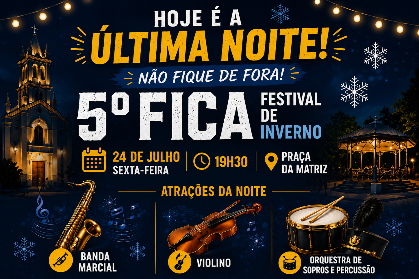 5º Festival de Inverno de Castilho (SP) chega à última noite nesta sexta-feira (24)
