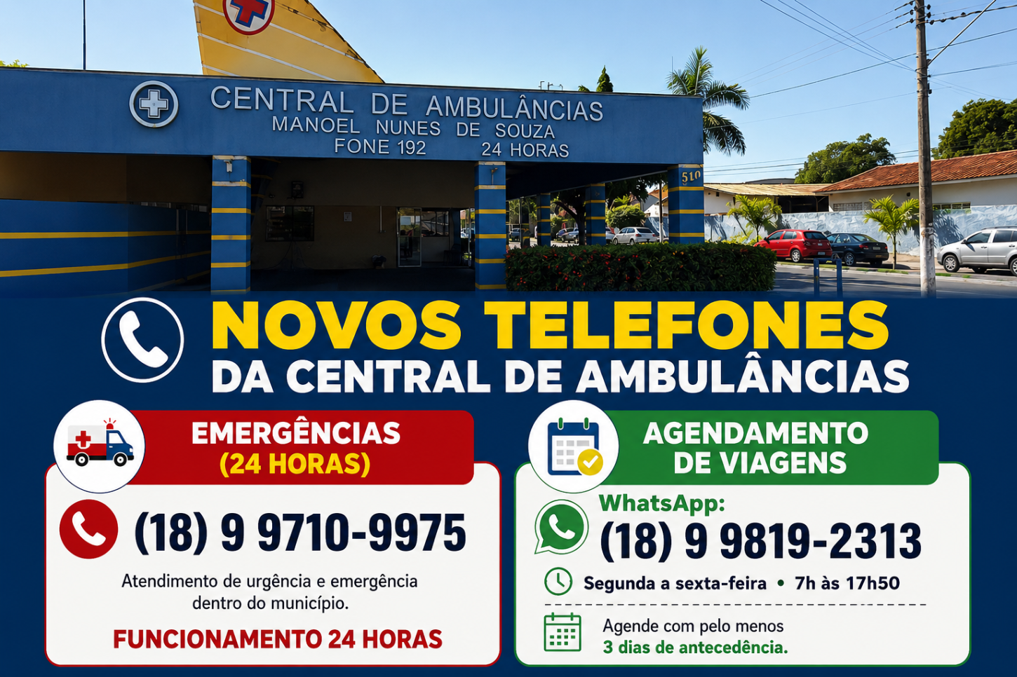 Castilho (SP) cria canal somente para agendamento de viagens médicas  