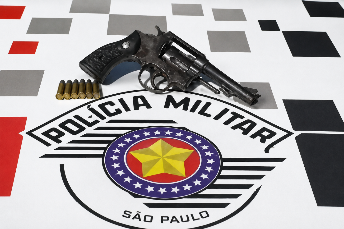 Homem é detido pela PM com revólver e munições de calibre 38 em Andradina (SP)