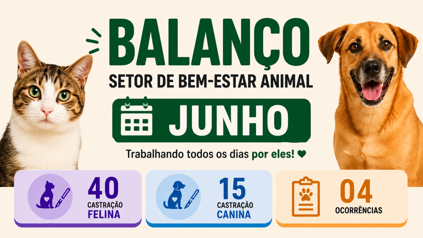Secretaria de Meio Ambiente e Bem- Estar Animal divulga balanço do Bem-Estar Animal do mês de junho