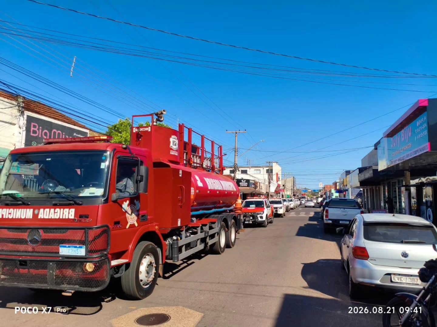 Castilho (SP), Forças de Segurança e Viralcool realizam carreata contra incêndios e queimadas