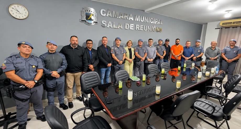 Polícia Militar e vereadores de Castilho (SP) discutem parcerias para reforçar a segurança no município