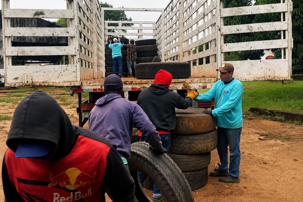 Secretaria de Meio Ambiente garante destinação correta de pneus inservíveis em Castilho (SP)