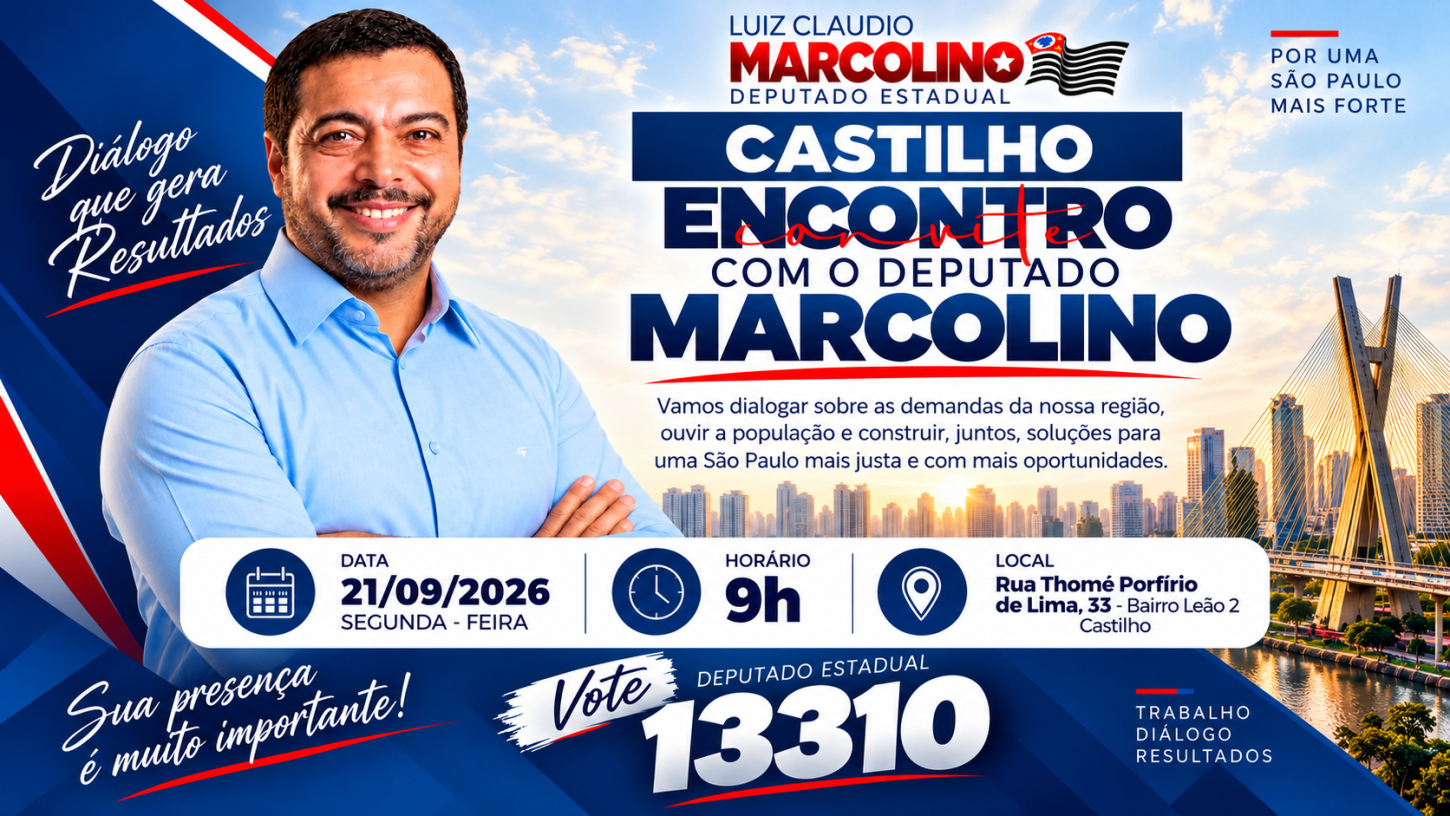 Castilho (SP) terá encontro com o Deputado Estadual Marcolino na casa do Albecyr nesta segunda-feira (21)