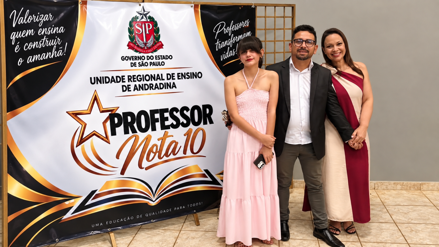 Evandro Luiz recebe reconhecimento Professor Nota 10 da Secretaria da Educação de São Paulo