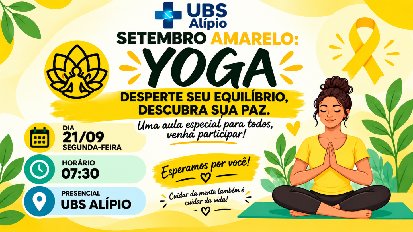 UBS Alípio promove aula especial de yoga em ação do Setembro Amarelo