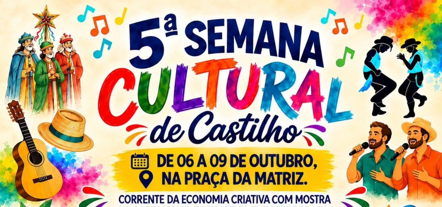 5ª semana cultural de Castilho reúne diversas atrações nesta quinta-feira (8)