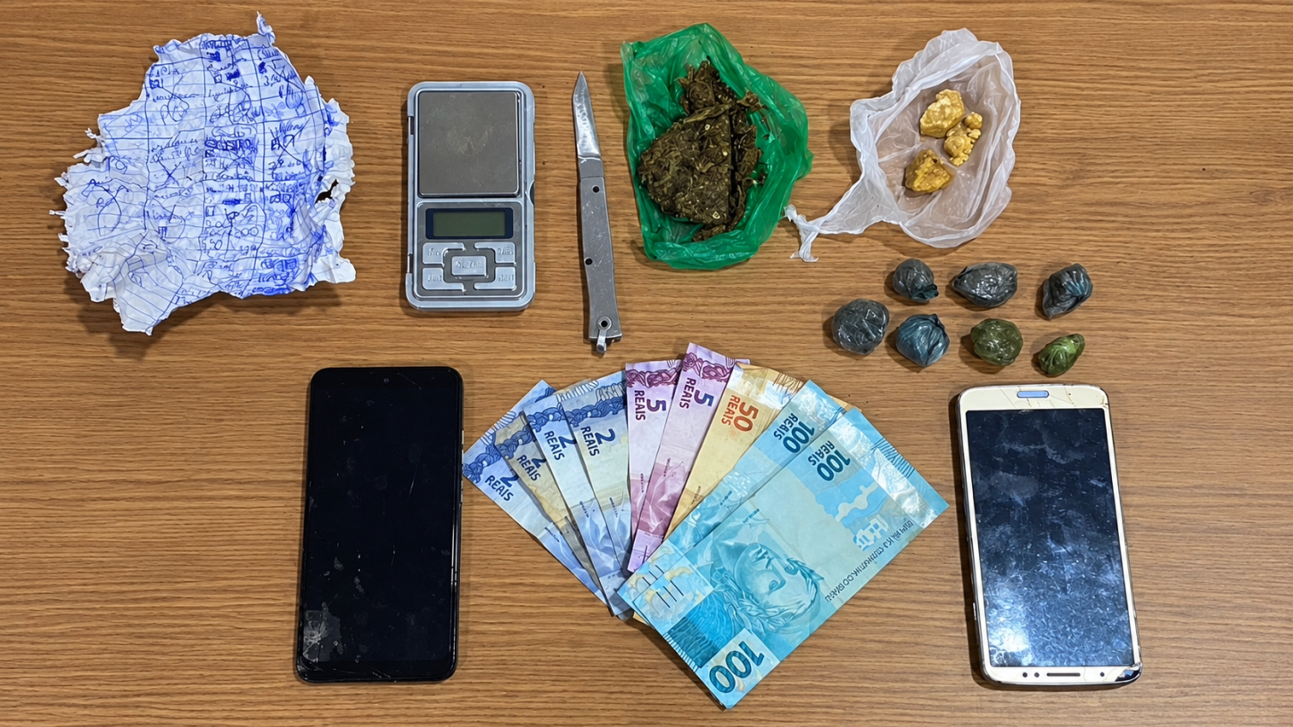 Rocam prende dois por tráfico no bairro Gasparelli em Andradina (SP); um deles era procurado pela justiça 
